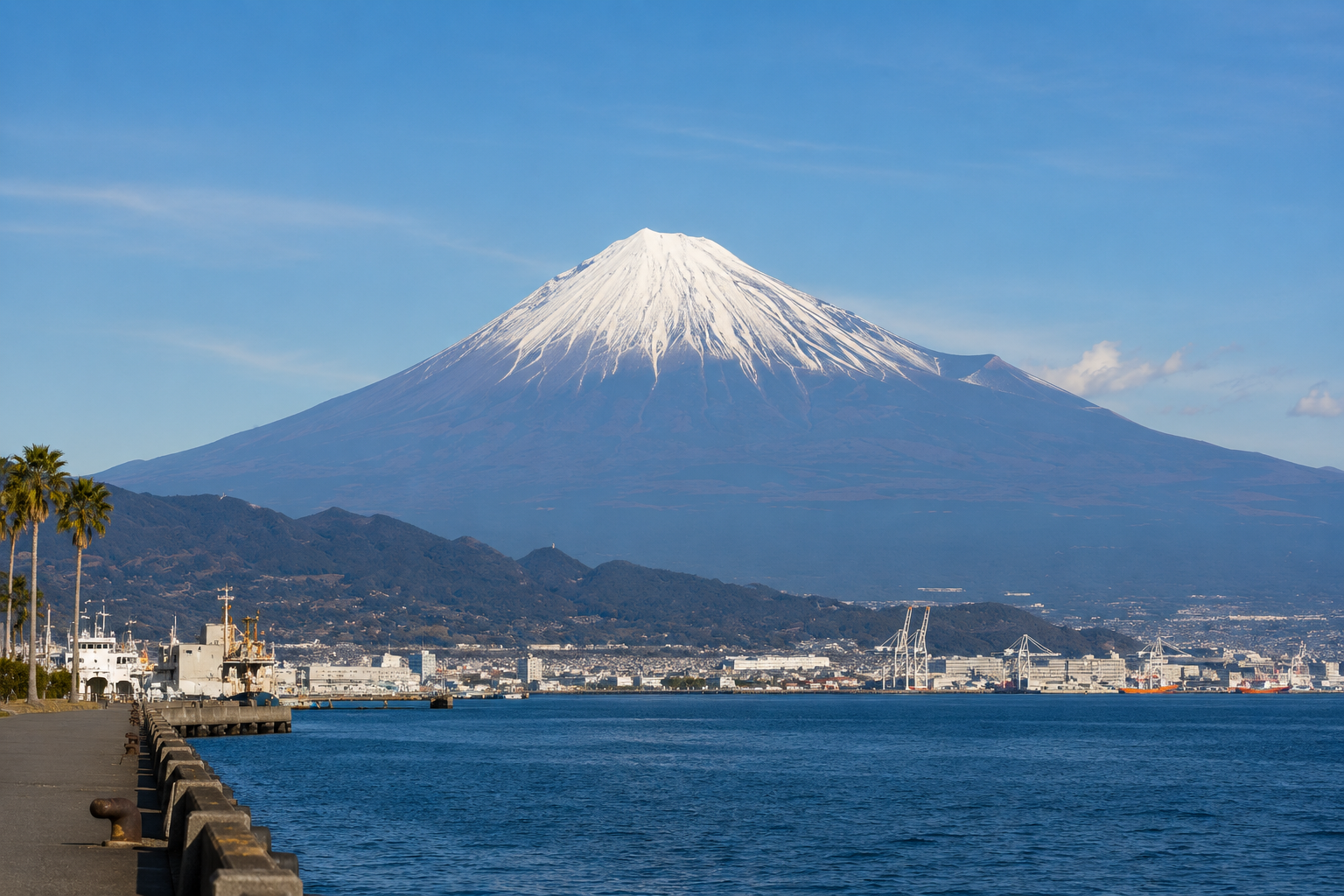 富士山は、見る場所によって少しだけ表情を変える